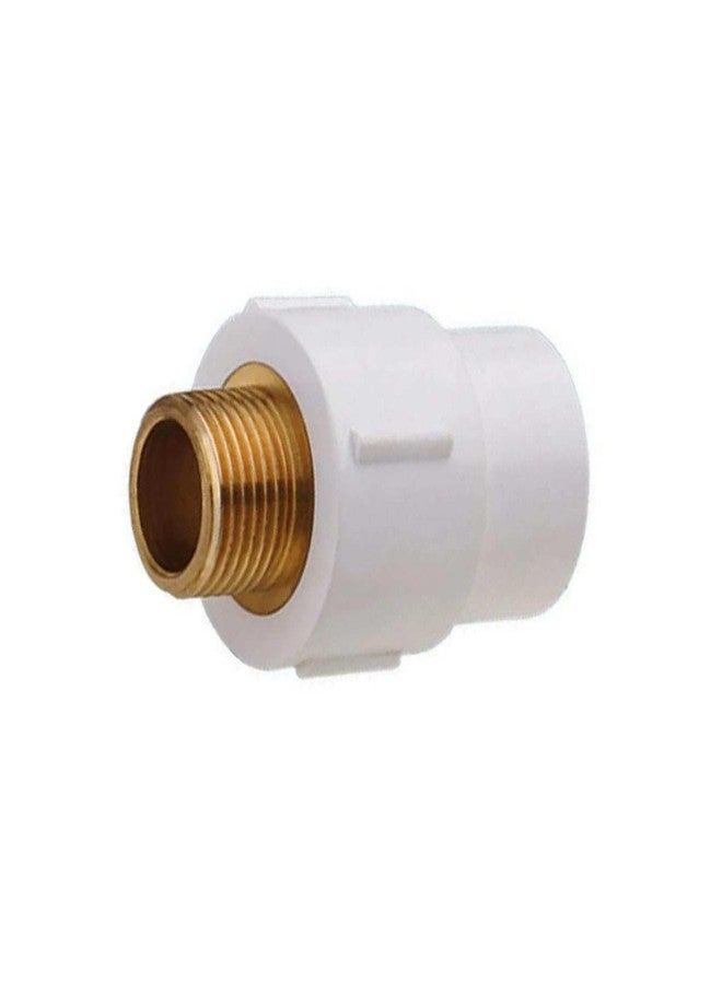 SANITARY WARE UPVC Brass Male Thread Adapter (MTA), pipe fitting, Size- ½" Inch (15mm), Colour-White (2) - Image 3